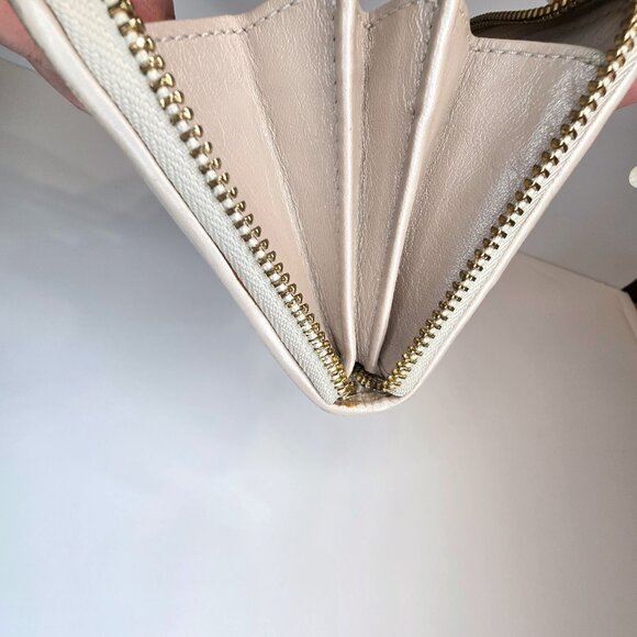 COACH Gathered Leather Madison Wallet - Pearl - Picture 9 of 12